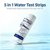 Papel de prueba 5 en 1 para piscinas, papel de prueba de pH, papel de prueba de calidad del agua de piscinas, papel de prueba de cloro residual, papel de prueba de calidad del agua