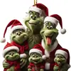 Adornos Colgantes Acrílicos del Nuevo Grinch Transfronterizos Decoraciones Interiores de Coche Colgantes Decoración de Árbol de Grinch