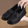 2026 Nuevos Zapatos de Madre de Cuero Suave y Suela Suave para Personas de Mediana Edad y Mayores, Zapatos de Vestir Cómodos para Primavera y Otoño, Zapatos de Trabajo para Mujer, Antideslizantes