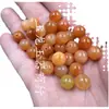 Contas soltas de jade Xinjiang Hetian Contas soltas de jade dourado Contas soltas redondas laranjas Acessórios para pulseira e colar Contas contas de jade