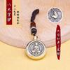 Chaveiro Zodiacal Dupla Face de Latão, Um Lado com o Signo do Zodíaco e o Outro Lado com um Buda, Chaveiro Giratório, Pingente Pequeno para Presente de Carro