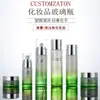 Novos materiais de embalagem cosmética em estoque: frascos de vidro para loção, creme, sérum e bálsamo com aplicadores pump, conjuntos de tamanho viagem e frascos vazios