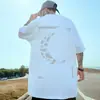 Camiseta Trendy de Dibujos Animados Estilo Hip-Hop Americano Oversized para Hombre, Corte Holgado, Talla Grande, Extra Grande, Manga Corta