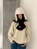 Bufanda Cruzada Lazy Chic 100% Lana para Mujer, Calentador de Cuello Cálido de Alta Gama para Otoño e Invierno, Fabricante de Bufandas Versátiles