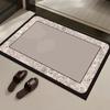 Alfombrilla de Baño, Alfombrilla Antideslizante Absorbente de Agua para Puerta de Inodoro, Alfombra de Baño Fuerte Absorbente de Agua de Tierra de Diatomeas