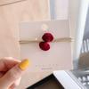 Otoño e Invierno Vintage Rojo Año Nuevo Accesorios para el Cabello Anillo para el Cabello Estrella de Amor para Mujer Terciopelo Rojo Combinable Cuerda para Moño Cuerda para el Cabello