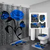 Cortina de ducha impermeable de poliéster con estampado digital de alta definición, superventas de comercio electrónico transfronterizo, para baño y hotel, suministro directo del fabricante
