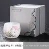 Xícara de Chá de Vidro Feminina Xícara Mestra de Cerâmica Doméstica Xícara de Chá Kung Fu de Vidro Xícara Única de Vidro Jade Conjunto de Chá Retrô Xícara de Chá