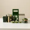 Set de Té de Cerámica para Incienso Regalo Personalizado Caja de Regalo de Sándalo Set de Regalo de Aniversario de Alta Gama para Clientes con Grabado