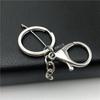 Chaveiro de metal direto da fábrica Chaveiro de liga de zinco Argola de chave dourada com 8 pinos Chaveiro preto