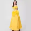 Vestido Blanco Nieve S-XXL, Atuendo para Fiesta y Escenario, Cosplay de Halloween Belle Princesa La Bella y la Bestia