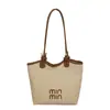 Bolsa Tote Feminina Grande Capacidade Moda Verão 2025 Cor Contrastante Casual de Ombro/Mão Simples Fashion