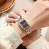 Novo Estilo Luxo Leve Pulseira de Aço Relógio Feminino, Quadrado Fashion e Simples Relógio de Quartzo para Estudantes, Relógio de Pulso Feminino Luxo Leve