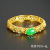 Pulseira Oca de Ouro de Areia Vietnamita Antigo e Calcedônia Estilo Palaciano Retro Feminino Temperamento Rico Acessórios Yiwu Atacado