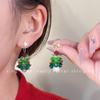 Moño Estrella Árbol de Navidad Regalo de Navidad Vacaciones Pendientes de Temperamento Femenino Pendientes Pendientes sin Agujeros en las Orejas