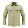 Camisa de Manga Larga de Secado Rápido Transfronteriza de Aliexpress, Camisa Anti-quemaduras con Sensación de Hielo, Estilo Delgado para Exteriores de Primavera y Verano para Hombre, Ropa de Trabajo de Talla Grande