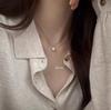 Collar de Perla de Agua Dulce con Luz Colgante Único para Mujer, Nicho de Lujo Ligero, Collar Simple, Collar de Plata Esterlina, Productos Genuinos, Cadena para Clavícula