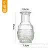 Jarrón de Cristal Repujado Vintage de Lujo de Entrada Sencilla Estilo Ins Jarrón para Mesa de Comedor Botella Decorativa Hidropónica Transparente Estilo Europeo