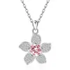 Collar Cruzado Europeo y Americano de Plata de Ley S925 Trébol de la Suerte de Amazon Colgante de Flor Versátil de Doce Piedras de Nacimiento Cadena para Clavícula