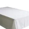 Mantel Desechable para Fiesta 137*183cm Plástico Pe Mantel Mesa de Fiesta de Cumpleaños Mesa de Postres Mantel Blanco Puro