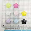 Acessórios de resina transparentes rosa fino em formato de estrela de cinco pontas DIY cola de creme para todos os tipos de cabelo acessórios para cabelo acessórios para grampo material de acessórios