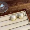 Pendientes Grandes Exagerados de Perlas Estilo Coreano con Temperamento Único, Pendientes Minimalistas de Gama Alta de Nicho, Accesorios para Orejas de Lujo Personalizados