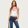 Aliexpress 2026 Nueva Ropa para Mujer Camisola con Estampado de Letras Estilo Callejero Sexy Ajustado Top para Mujer