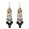 Aretes Étnicos de Cristal con Borla Larga, Personalizados con Fotografía de Rostro, Delgados y Exagerados, Joyería Bohemia para Turismo