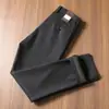 Estación Europea Otoño e Invierno Pantalones de Lana Gruesos Cálidos para Hombre de Gama Alta Caídos Anti-arrugas Rectos Sueltos Pantalones Casuales de Negocios