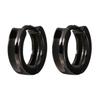 Brincos Pretos de Prata de Lei S925, Estilo Neutro Brincos Legais e Bonitos para Homens e Mulheres, Brincos Coreanos Elegantes e Personalizados 8751t