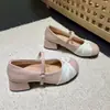 Zapatos de Mujer Versátiles Estilo Hada Tacón Grueso Tacón Bajo 2026 Nuevo Verano Aumentadores de Altura Versátiles Suela Suave Zapatos Mary Jane Franceses