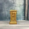 Casamento Coluna Romana Dourada Vaso de Flores Prateleira Guia de Estrada Listrado Europeu Troféu Fibra de Vidro Adereços de Casamento