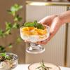 Fábrica de Origem Atacado Copo de Sorvete Copo de Sobremesa Pudim Copo de Sorvete Copo de Iogurte Japonês e Coreano 220ml Copo de Vidro para Milkshake