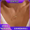 Amazon Europa e América Transfronteiriça Novo Produto Rodada Moda Simples Colar de Zircônia Colar com Pingente de Luxo Leve Elegante Festa Noturna Mulheres