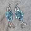 Brincos de Gancho com Tassel de Concha em Formato de Peixe Transfronteiriços Europeus e Americanos, Brincos Exagerados Personalizados, Luxo Acessível, Brincos de Alta Qualidade, Design de Nicho