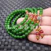 Pulseira de Contas Redondas de Rocha de Quartzo Turquesa Jade Calcedônia Verde Ágata Pulseira de 108 Cores Pulseira de Ágata Pulseira de Jade