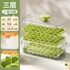 Molde de Cubitos de Hielo de Gran Capacidad con Mecanismo de Prensa, Charola de Hielo de Grado Alimenticio para Uso Doméstico, Caja de Almacenamiento de Hielo con Tapa, Fabricador de Cubitos de Hielo para Refrigerador