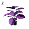 Planta Artificial Simulada Hoja de Melocotón Morada Planta Verde Oscura En Maceta Transfronteriza Elegante Hogar Sala de Estar de Pie Bonsái