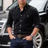 Camisa de pana para hombre de manga larga al por mayor, color liso, simple, coreana, corte slim, camisa coreana de corte slim para hombre, top para hombre