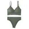 Conjunto de Sutiã Camisola Novo Estilo, Respirável e Confortável, Lindo Detalhe nas Costas Roupa Íntima Feminina, Conjunto de Sutiã Push-Up Sem Fio à Prova de Impacto para Mulheres