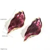 Pendientes de Moda Europea y Americana con Aguja de Plata S925, Clavos Sencillos Retro de Hoja Lacada, Estilo Metálico, Pendientes Audaces para Mujer