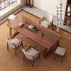 Mesa de Té y Combinación de Sillas para el Hogar Pata de Madera Maciza Mesa de Té de Placa Grande Mesa de Café Moderna Simple Mesa de Té China Nueva Mesa de Té