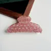 Grampo de Cabelo Estrela de Cinco Pontas com Glitter Presilha de Tubarão Grampo de Cabelo Garra de Cabelo Acrílica Grande Acessório de Cabelo para Mulheres