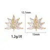 Pendientes DIY de Diseño de Alta Gama para Nicho Pendientes de Perla Zirconia Colorida Oro que Conserva el Color 14K Pendientes Hechos a Mano Accesorios