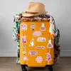 50 hojas de pegatinas de garabatos de dibujos animados de reactivos químicos para decoración DIY de teléfonos móviles, computadoras, materiales de agenda impermeables y pegatinas de regalo