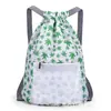 Bolsa com cordão em estoque para homens e mulheres, mochila esportiva, bolsa de basquete, mochila de cordão de viagem leve de grande capacidade, bolsa esportiva