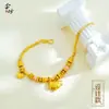Pulsera de Cuentas de Caballo Dundun Oro de Arena Vietnamita Caballo del Zodiaco Cobre Chapado en Oro Nuevo Estilo Chino Diseño Versátil Unisex
