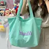 Bolsa Tote para Estudiantes para Mujer 2026 Nuevo Estilo Fresca Bolsa de Lona con Cordón Bolso de Mano Ligero Bolso de Hombro de Gran Capacidad
