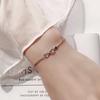 Pulsera de Amor Infinito Infinito para Mujer Estilo Coreano Casual Hueca Geométrica Pulsera Personalizada Joyería Eterna Venta al por Mayor