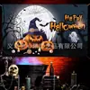 Tecido de fundo para Halloween mais vendido internacionalmente, impresso em alta definição com gatos pretos, abóboras e fantasmas, uma série de fundos decorativos festivos
